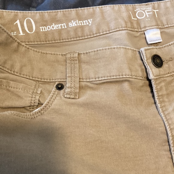 LOFT Corduroy Pants Modern Skinny Size 10 - Picture 2 of 6